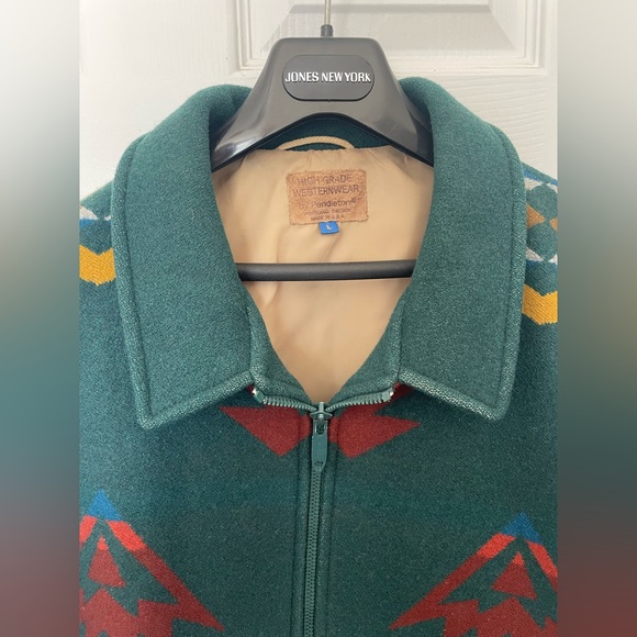 PENDLETON HIGH GRADE WESTERN WEAR Navajo/Southwestern Wool Jacket Sz L - Picture 6 of 8